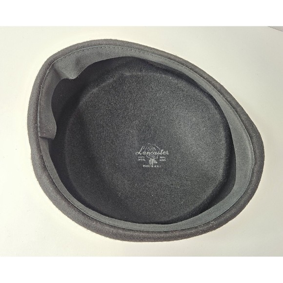 Vintage Lancaster 100% Wool Women’s Black Shell Hat - Picture 6 of 9